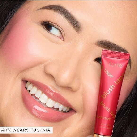 🌻 Tarte Satin Fuchsia Blush Tape Liquid Blush New FullSz - Picture 3 of 10